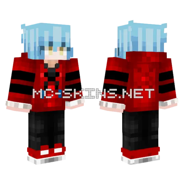 Rimuru Tempest Minecraft skin, front and back