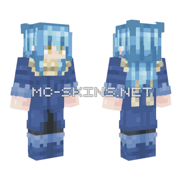 Rimuru Tempest Minecraft skin, front and back