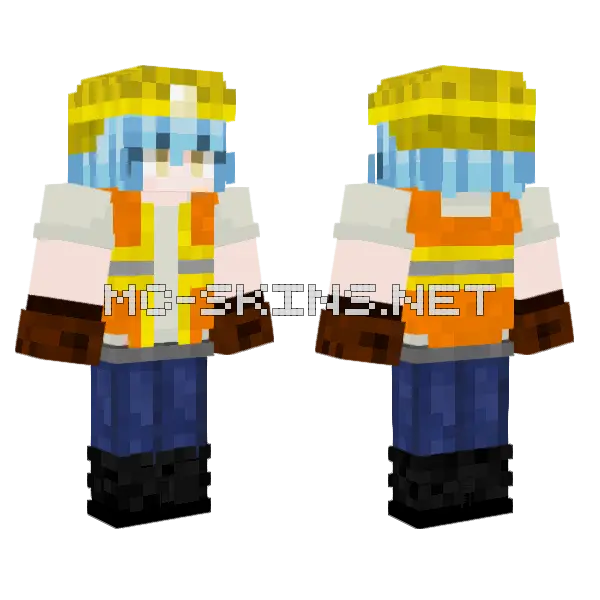 Rimuru Tempest Minecraft skin, front and back