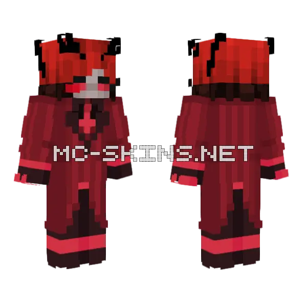 Rimuru Tempest Red Minecraft skin, front and back