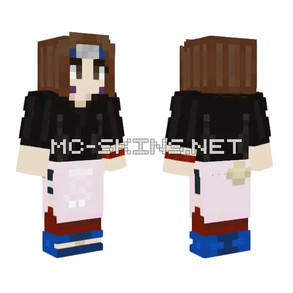 Rin Nohara Outfit Minecraft skin, front and back