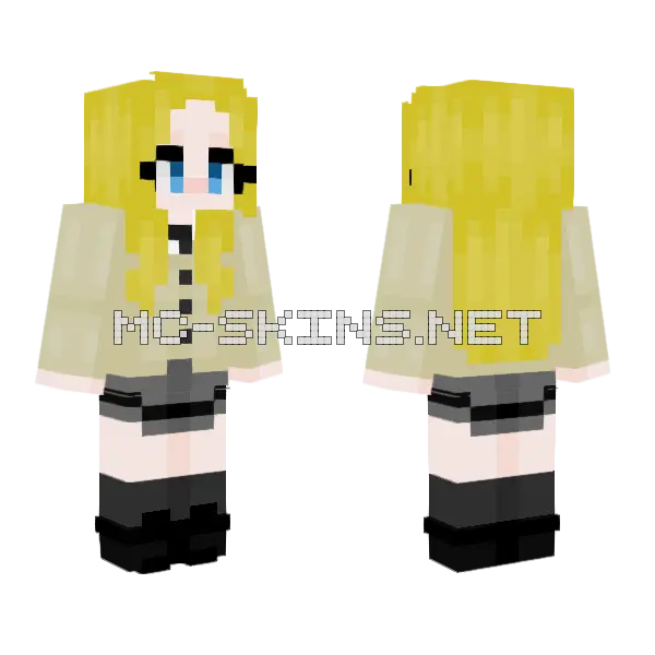 Rio Nakamura Minecraft skin, front and back