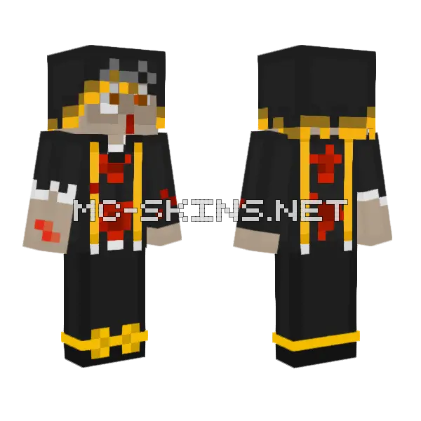 Ripper JW Indoraptor Minecraft skin, front and back