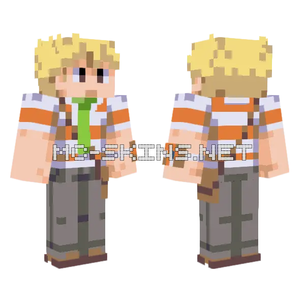 Rival Barry DP Minecraft skin, front and back