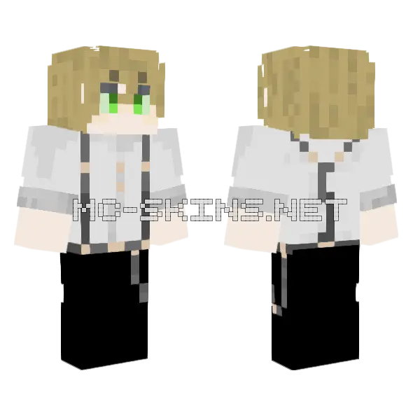 Rldark Green Minecraft skin, front and back