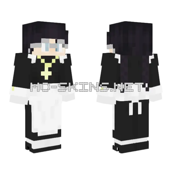 Roberta Minecraft skin, front and back