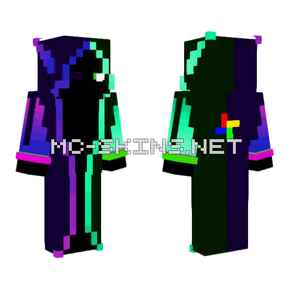 Robes of Poison Ivy Minecraft skin, front and back