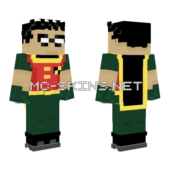 Robin Boy Minecraft skin, front and back