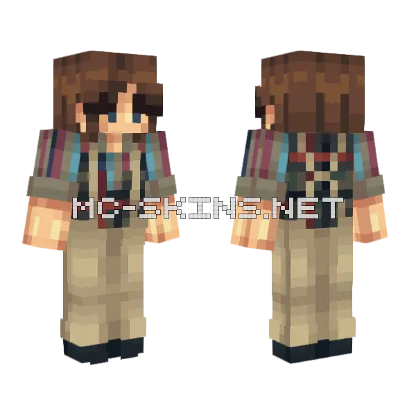 Robin Buckley Stranger Things Minecraft skin, front and back