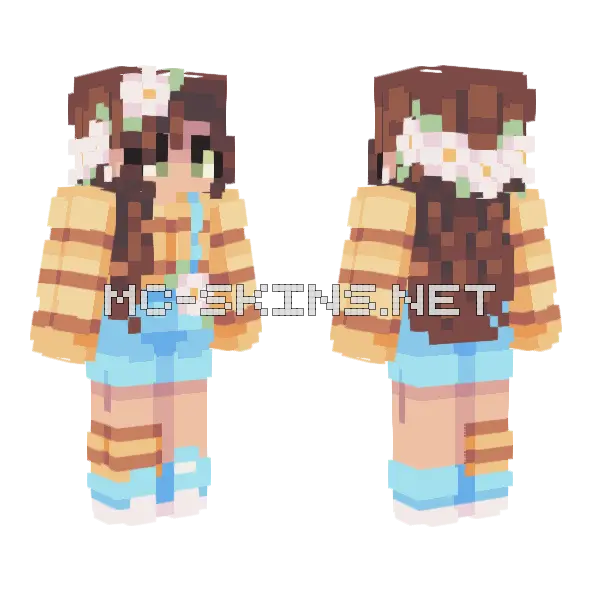 Robin Egg RCE Minecraft skin, front and back