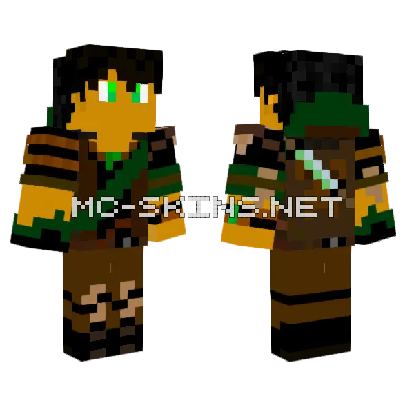 Robin Hood Minecraft skin, front and back