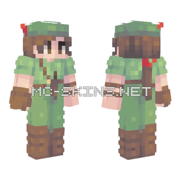 Robin Hood Minecraft skin, front and back