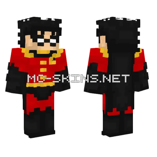 Robin Tim Drake Minecraft skin, front and back