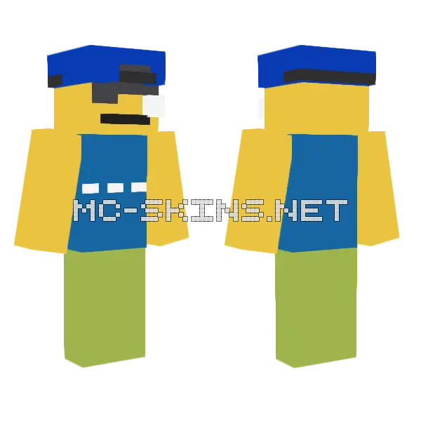 Roblox Forsaken Nooby Skin Minecraft skin, front and back