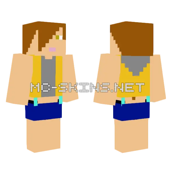 Roblox Girl Minecraft skin, front and back