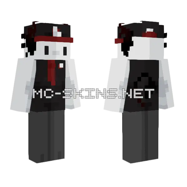 Roblox Silly Minecraft skin, front and back