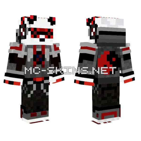 Robo Red Panda Minecraft skin, front and back
