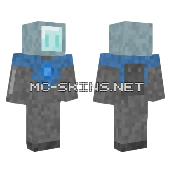 Robo Robot OC Minecraft skin, front and back