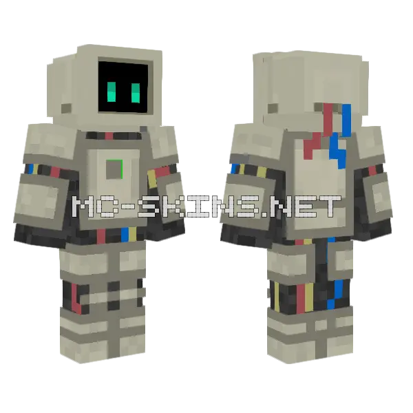 Robobot Minecraft skin, front and back