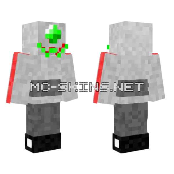 Robokol Minecraft skin, front and back