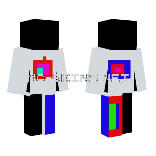 White Korblox Headless, front and back
