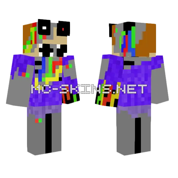 Robot Man 3 Minecraft skin, front and back