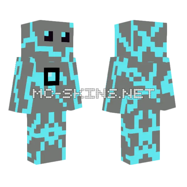 Robotic Thing Minecraft skin, front and back