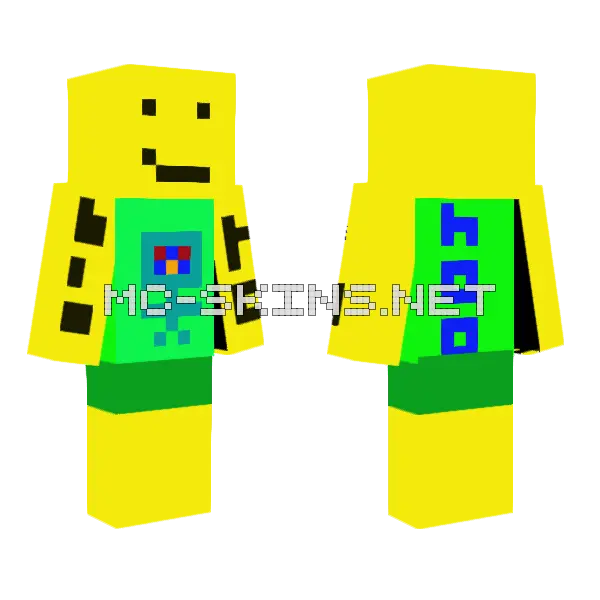 Roboy Minecraft skin, front and back