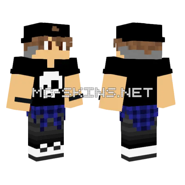 Rock Boy Minecraft skin, front and back