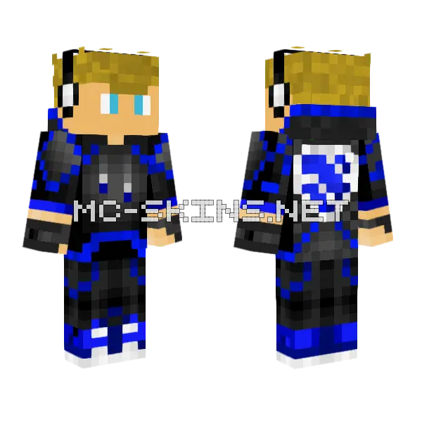 Rocket League Player Minecraft skin, front and back