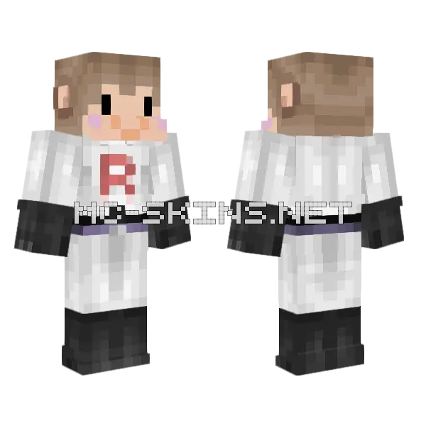 Rocket Nana Minecraft skin, front and back