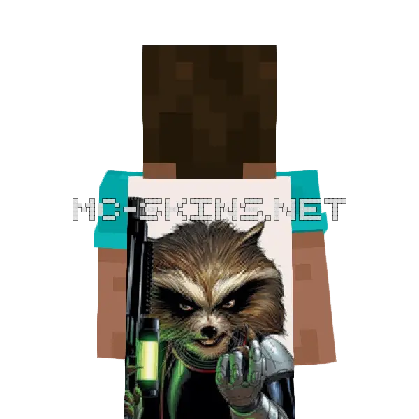 Rocket Raccoon cape, outside and lining