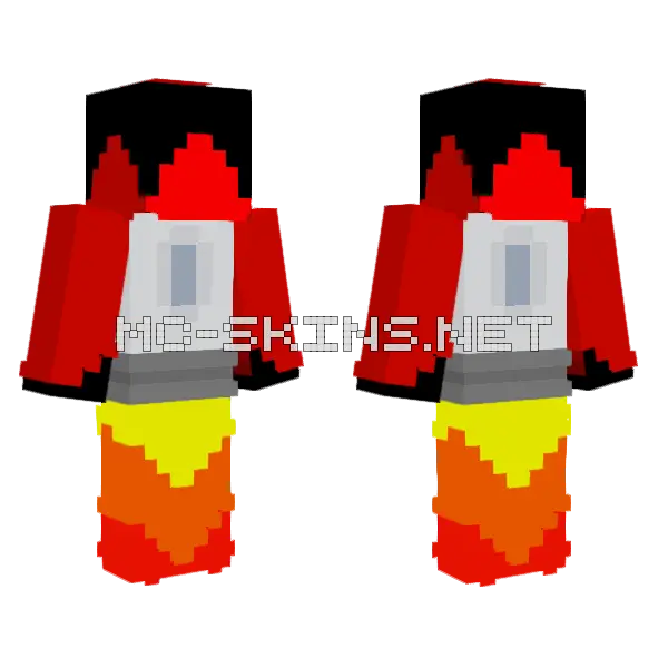 Rocket Surgeon Minecraft skin, front and back