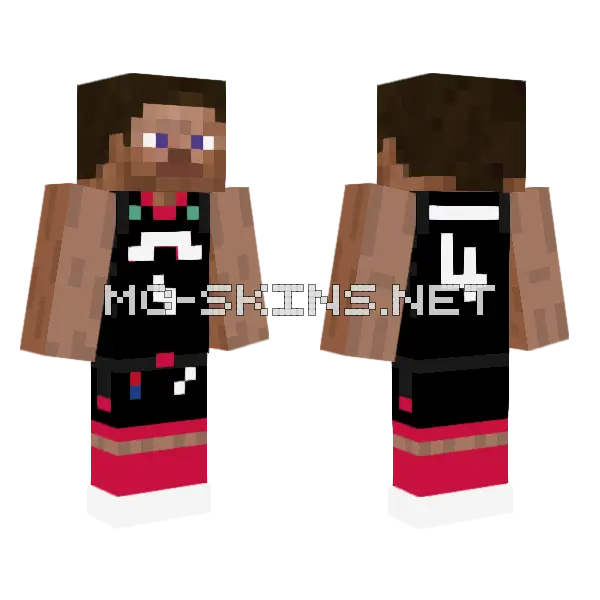 Rockets Statement Minecraft skin, front and back