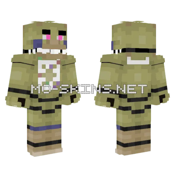 Rockstar Chica Minecraft skin, front and back