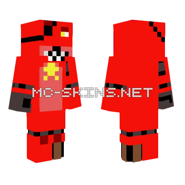 Rockstar Foxy Minecraft skin, front and back