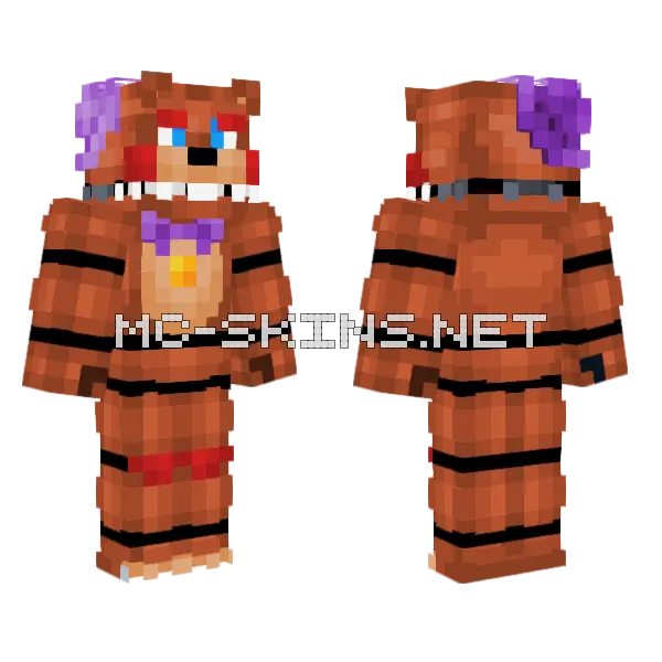 Rockstar Freddy Minecraft skin, front and back