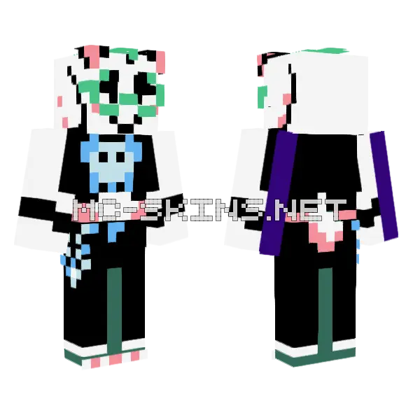 Rockstar Ralsei Minecraft skin, front and back