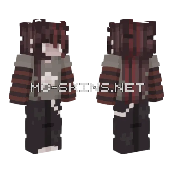 Rockstar RCE Minecraft skin, front and back
