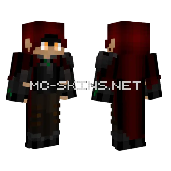 Rogue Elf Boy Minecraft skin, front and back