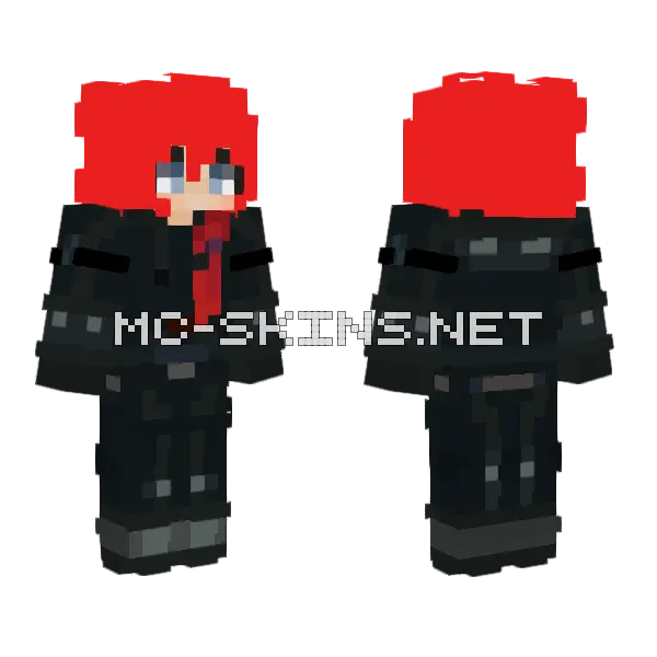Rollergqrl Black Widow Minecraft skin, front and back