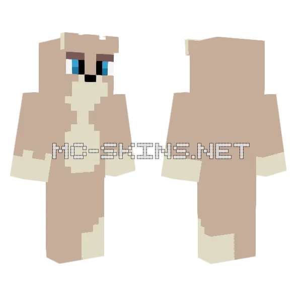 Roofus The Dog Minecraft skin, front and back