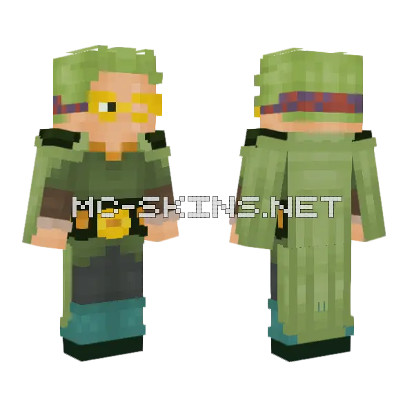 Roronoa Zoro Elbaf Arc Minecraft skin, front and back