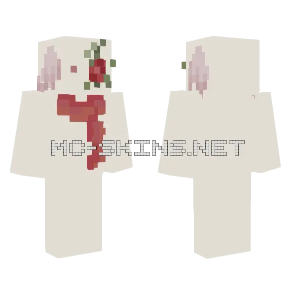 Rose Minecraft skin, front and back