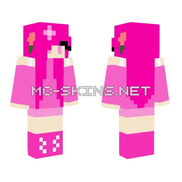 Rose Ava Minecraft skin, front and back