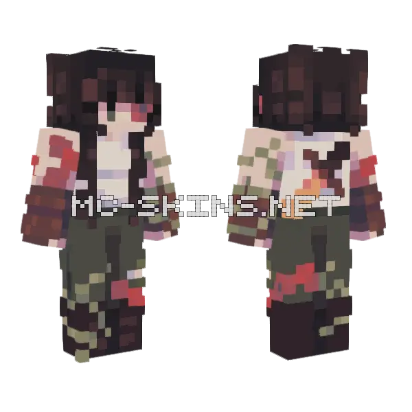 Rose Bed Sfa 19 Minecraft skin, front and back