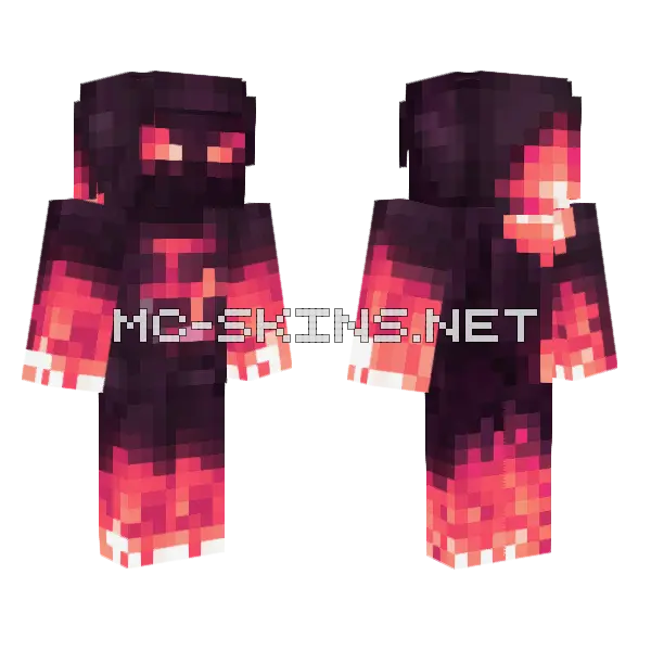 Rose Demon Steve Minecraft skin, front and back
