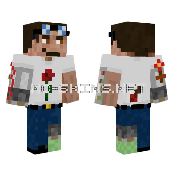 Rose Denim Outfit, front and back