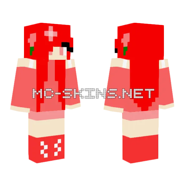 Rose Eva Minecraft skin, front and back