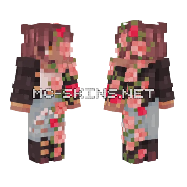 Rose Fever Rce Luftmysza Minecraft skin, front and back